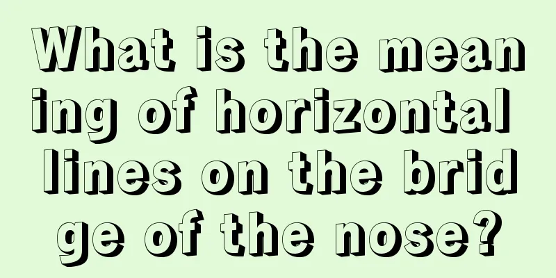 What is the meaning of horizontal lines on the bridge of the nose?