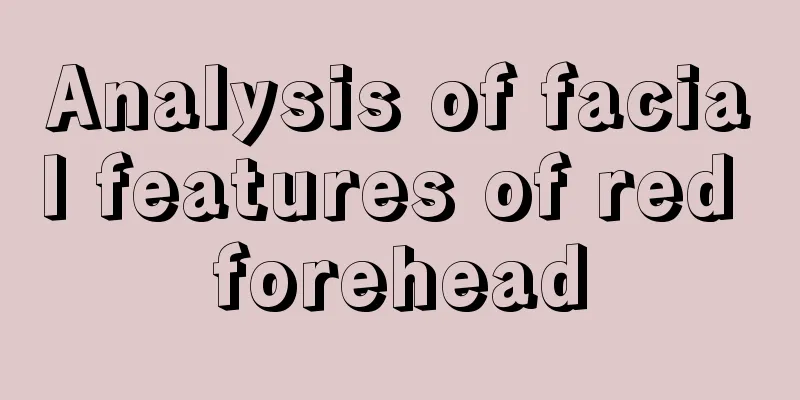 Analysis of facial features of red forehead