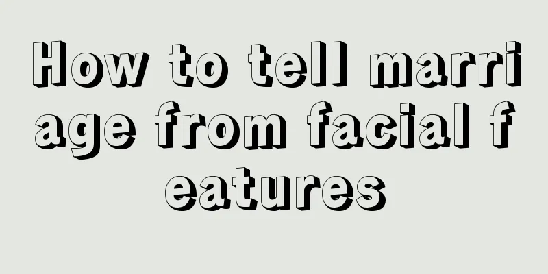 How to tell marriage from facial features