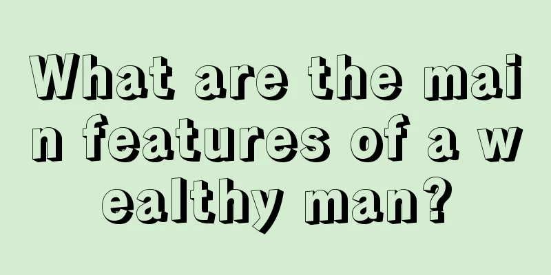 What are the main features of a wealthy man?