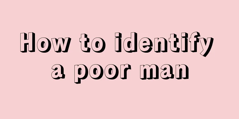 How to identify a poor man