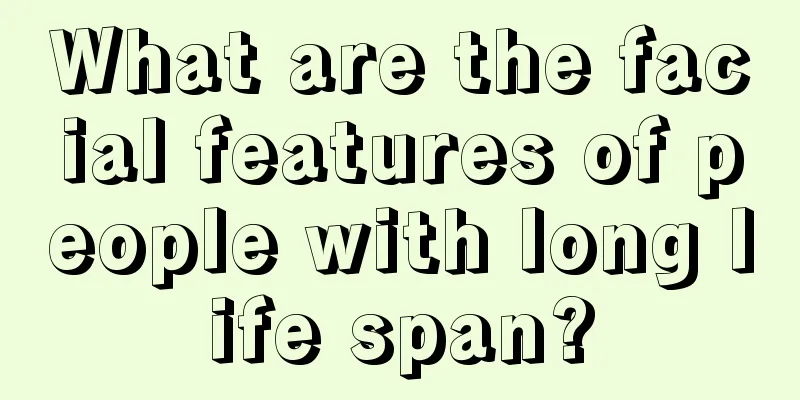 What are the facial features of people with long life span?