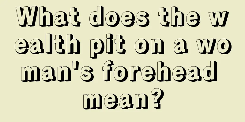 What does the wealth pit on a woman's forehead mean?