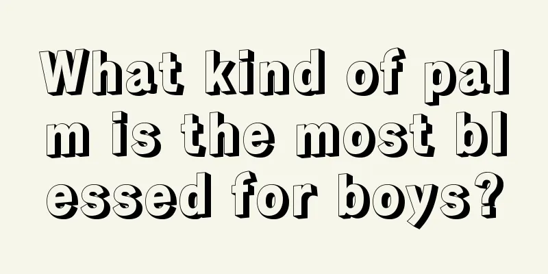 What kind of palm is the most blessed for boys?