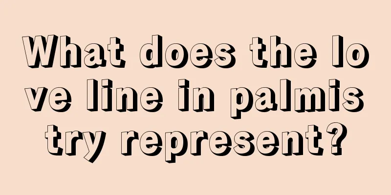 What does the love line in palmistry represent?