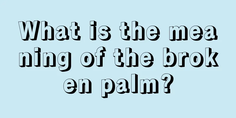 What is the meaning of the broken palm?