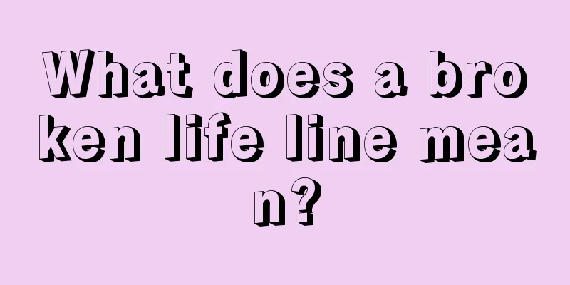 What does a broken life line mean?