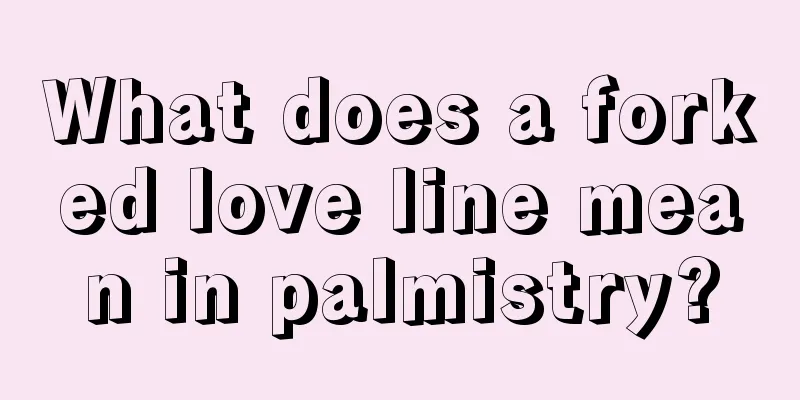 What does a forked love line mean in palmistry?