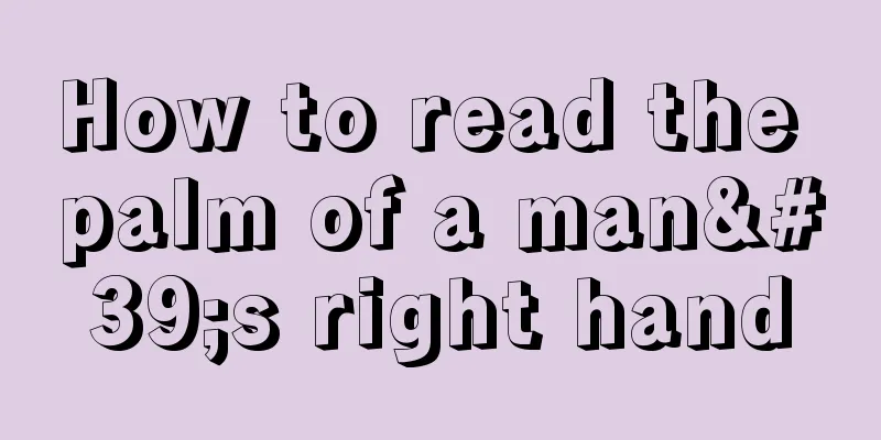 How to read the palm of a man's right hand