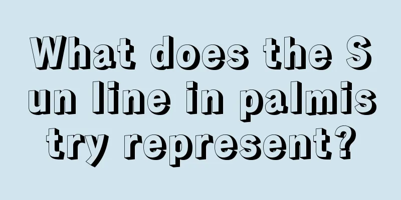 What does the Sun line in palmistry represent?