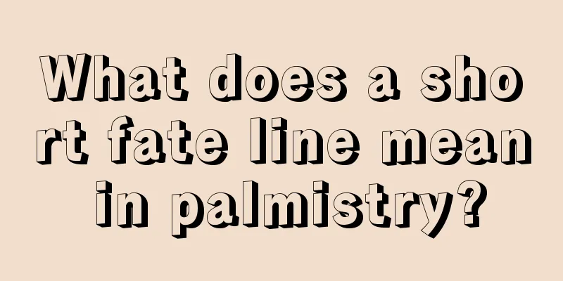 What does a short fate line mean in palmistry?