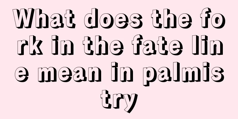 What does the fork in the fate line mean in palmistry