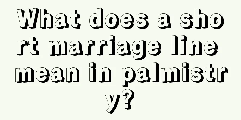 What does a short marriage line mean in palmistry?