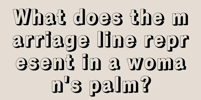 What does the marriage line represent in a woman's palm?