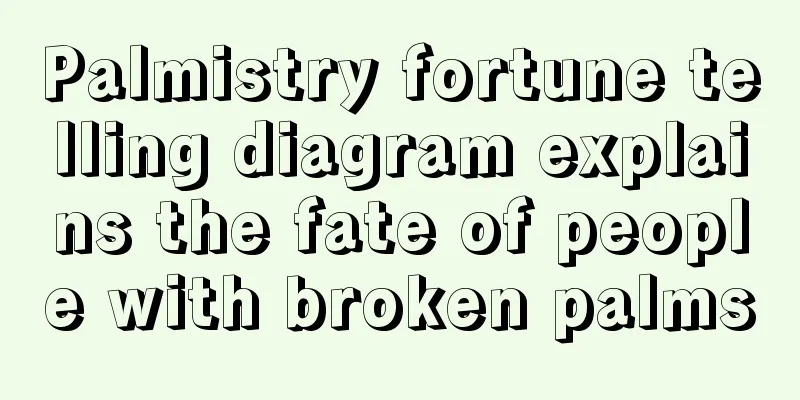 Palmistry fortune telling diagram explains the fate of people with broken palms