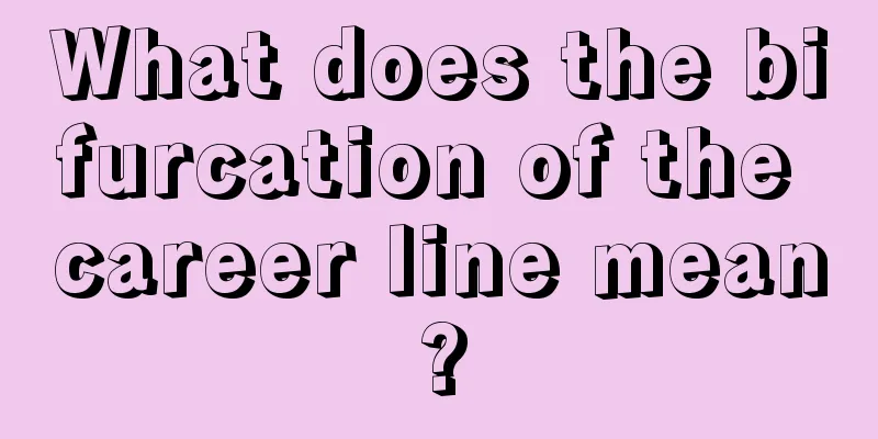 What does the bifurcation of the career line mean?
