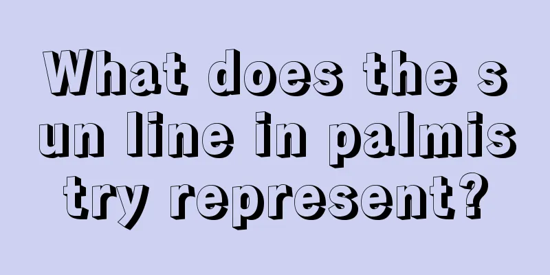 What does the sun line in palmistry represent?
