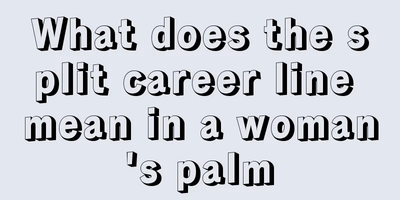 What does the split career line mean in a woman's palm