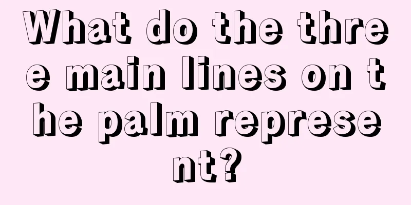 What do the three main lines on the palm represent?