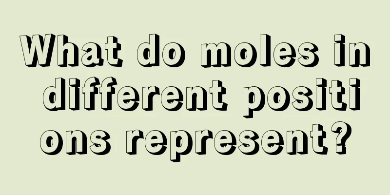 What do moles in different positions represent?