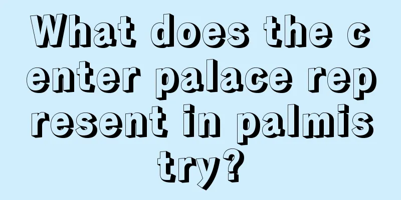 What does the center palace represent in palmistry?