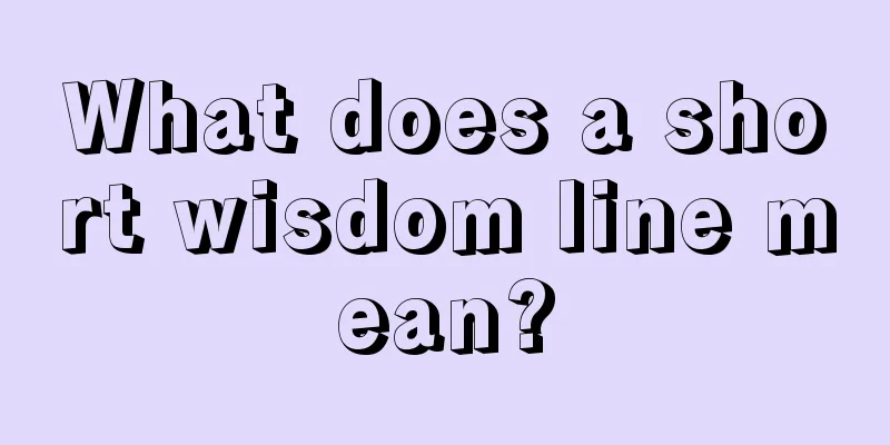 What does a short wisdom line mean?