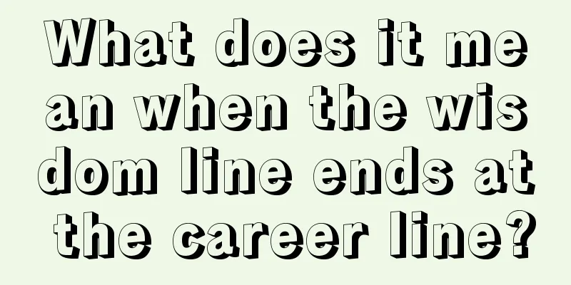 What does it mean when the wisdom line ends at the career line?