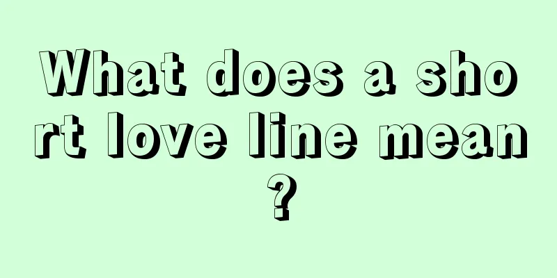 What does a short love line mean?