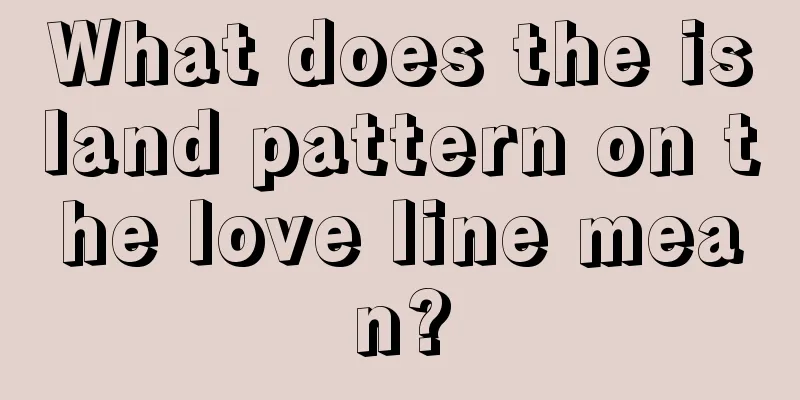What does the island pattern on the love line mean?