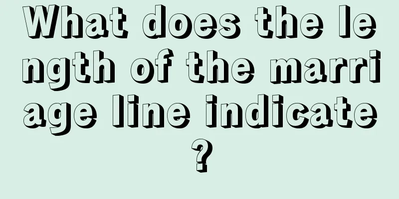 What does the length of the marriage line indicate?