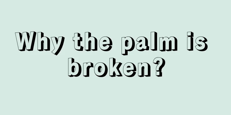 Why the palm is broken?