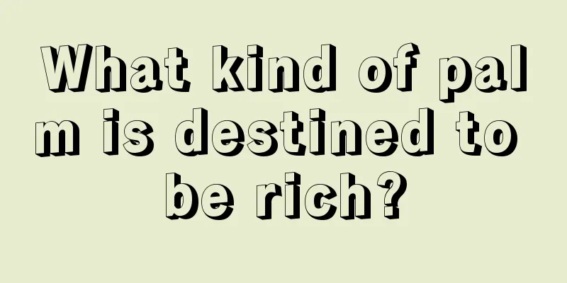 What kind of palm is destined to be rich?