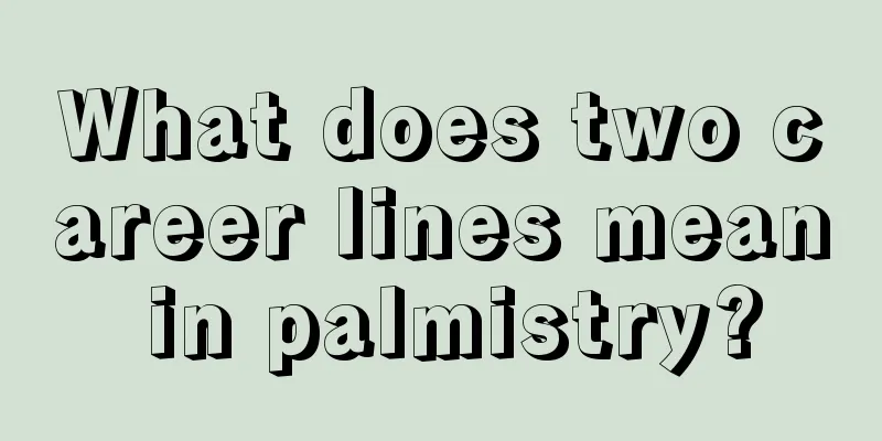 What does two career lines mean in palmistry?