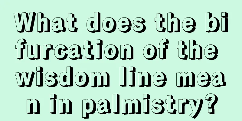 What does the bifurcation of the wisdom line mean in palmistry?