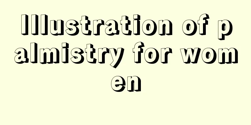 Illustration of palmistry for women