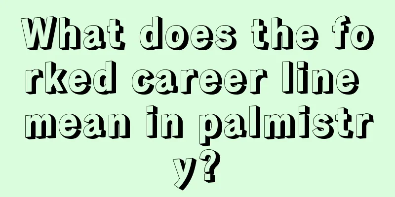What does the forked career line mean in palmistry?