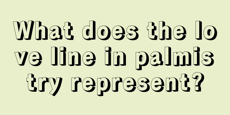 What does the love line in palmistry represent?