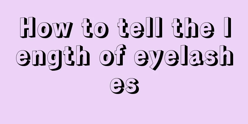 How to tell the length of eyelashes