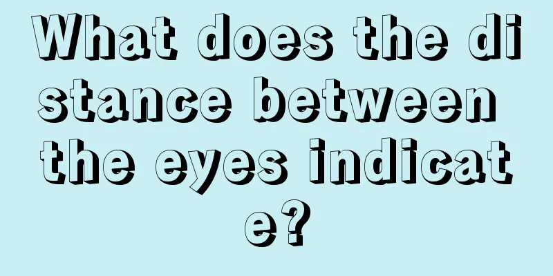 What does the distance between the eyes indicate?