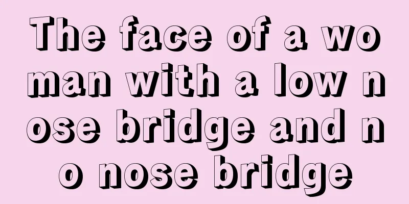 The face of a woman with a low nose bridge and no nose bridge