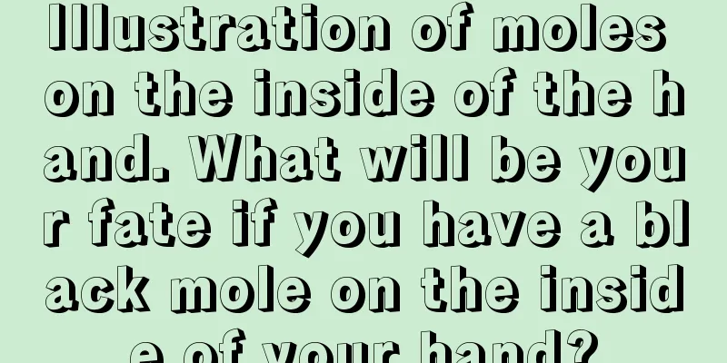 Illustration of moles on the inside of the hand. What will be your fate if you have a black mole on the inside of your hand?
