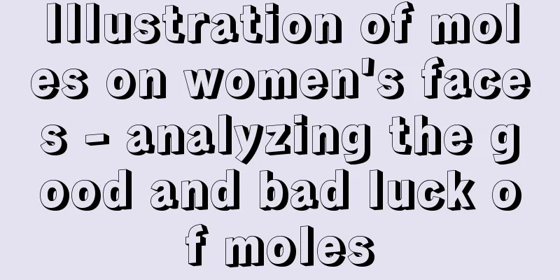 Illustration of moles on women's faces - analyzing the good and bad luck of moles