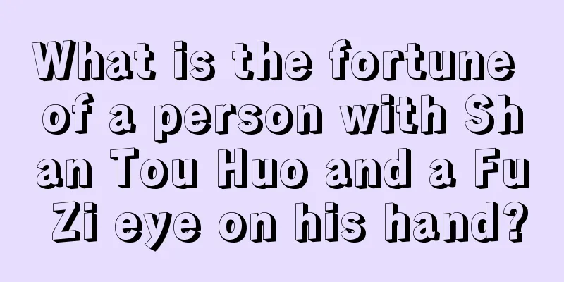 What is the fortune of a person with Shan Tou Huo and a Fu Zi eye on his hand?