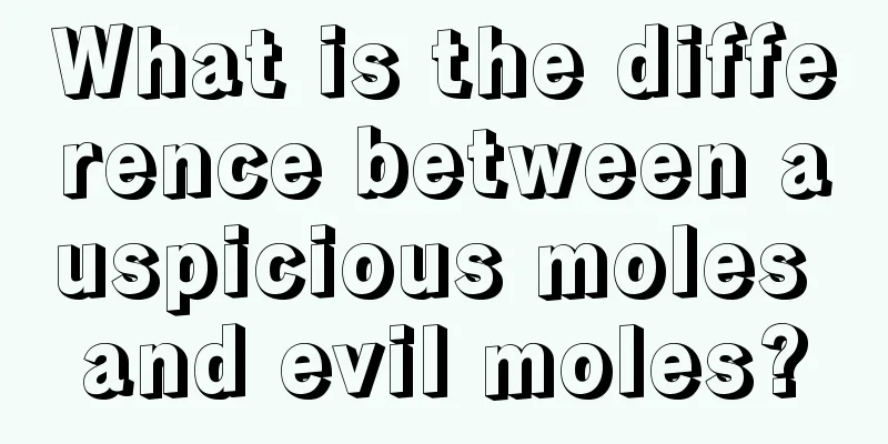 What is the difference between auspicious moles and evil moles?