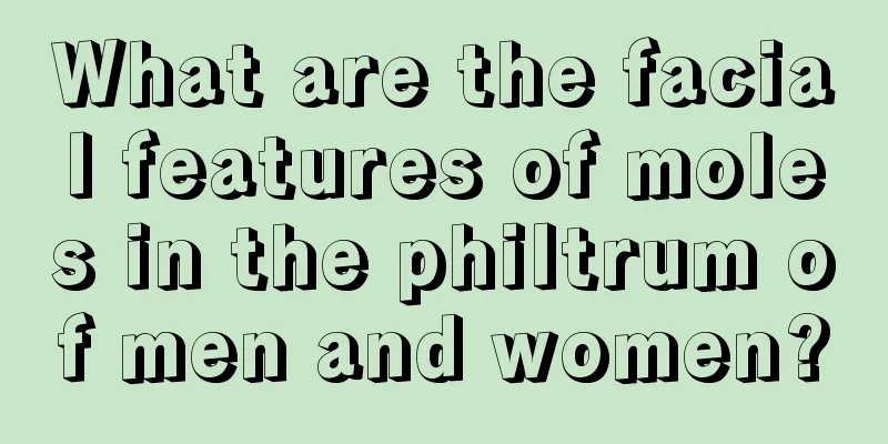 What are the facial features of moles in the philtrum of men and women?