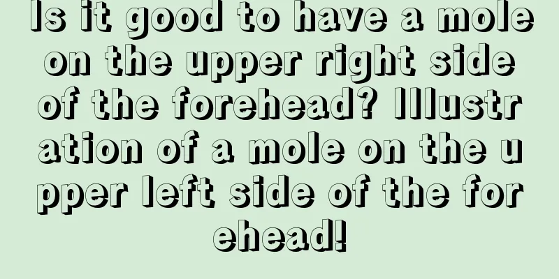 Is it good to have a mole on the upper right side of the forehead? Illustration of a mole on the upper left side of the forehead!