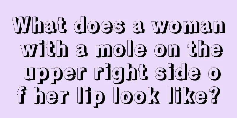 What does a woman with a mole on the upper right side of her lip look like?