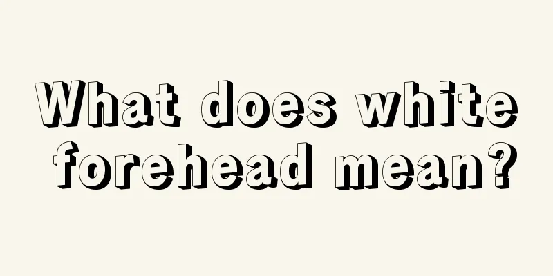 What does white forehead mean?