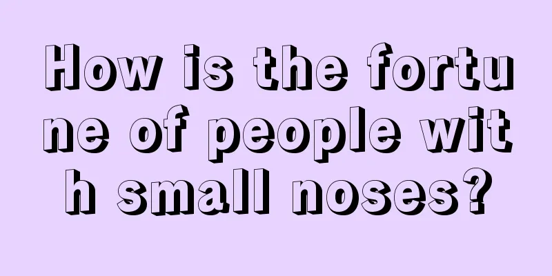 How is the fortune of people with small noses?