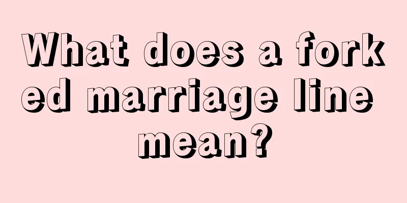 What does a forked marriage line mean?
